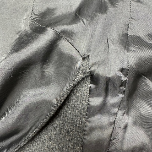Giorgio Armani ~ Women’s Wool Mohair Alpaca Gray Trench Car Coat ~ Sz 8 ~ VTG - Picture 15 of 16